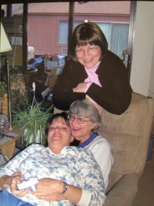 Mom hanging out with her sisters