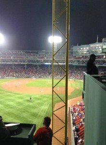 On top of the Monster at Fenway Park